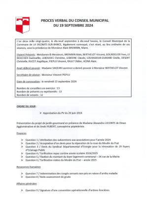 19 SEPTEMBRE 2024