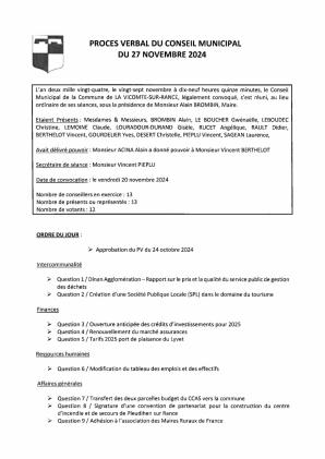 27 NOVEMBRE 2024