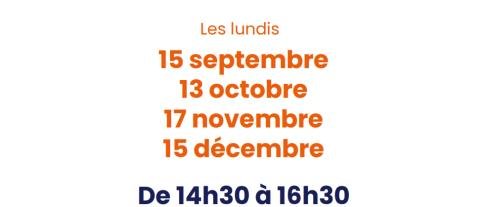 Planning du P'tit Café des Aidants - de Septembre à Décembre 2025