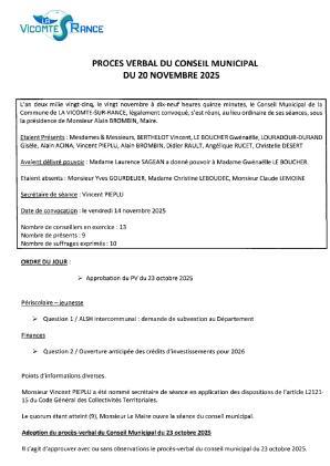 20 NOVEMBRE 2025