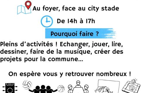 Événement : Ouverture du Foyer des Jeunes tous les mercredis