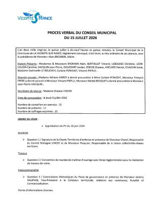 15 JUILLET 2026