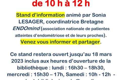 Événement : Stand d’information animé par Sonia LESAGER, coord...