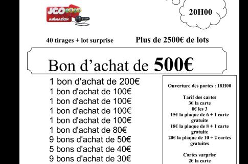 Événement : SUPER LOTO le samedi 3 juin 2023